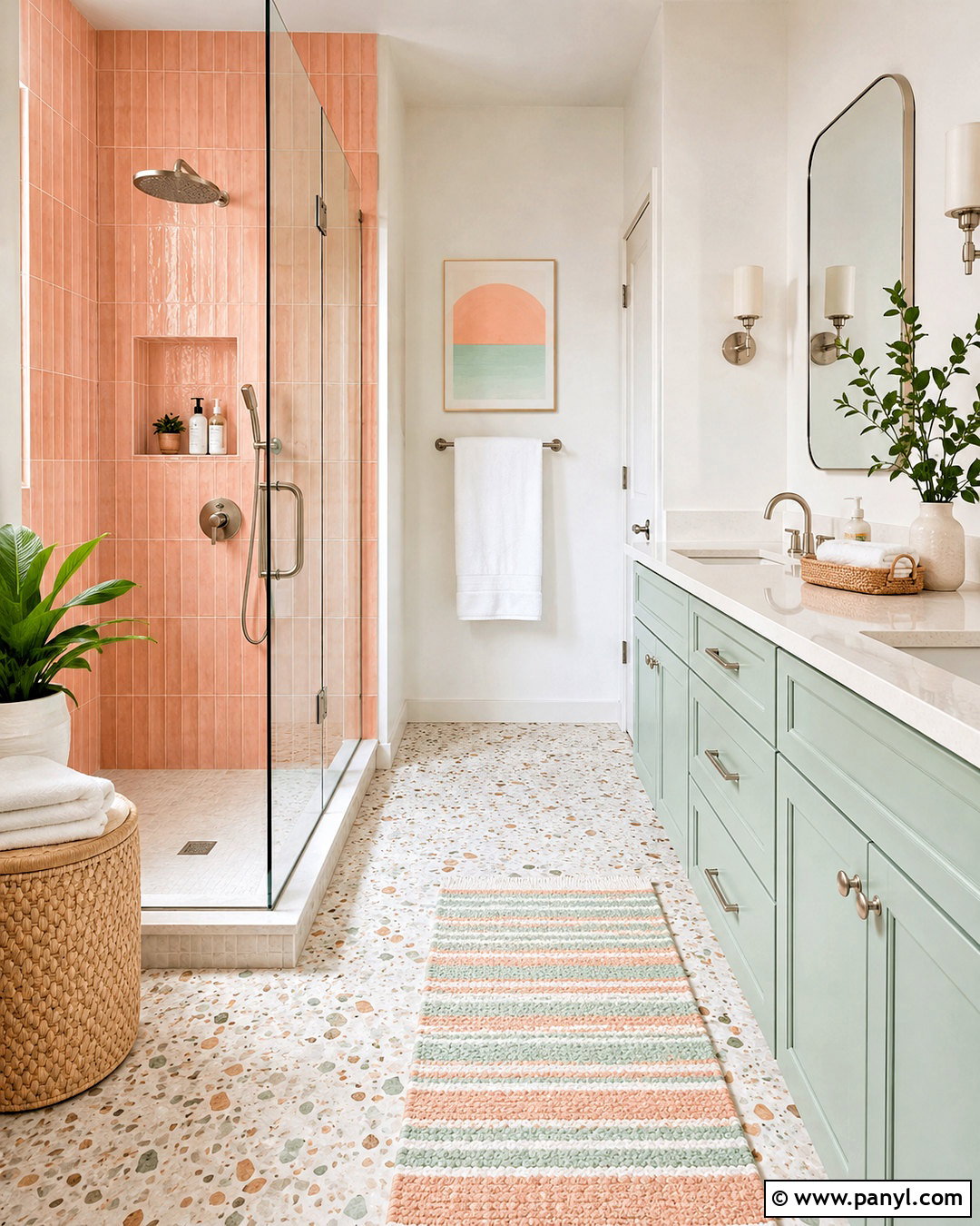 Peach And Mint Green - 20 colors that go with peach ideas