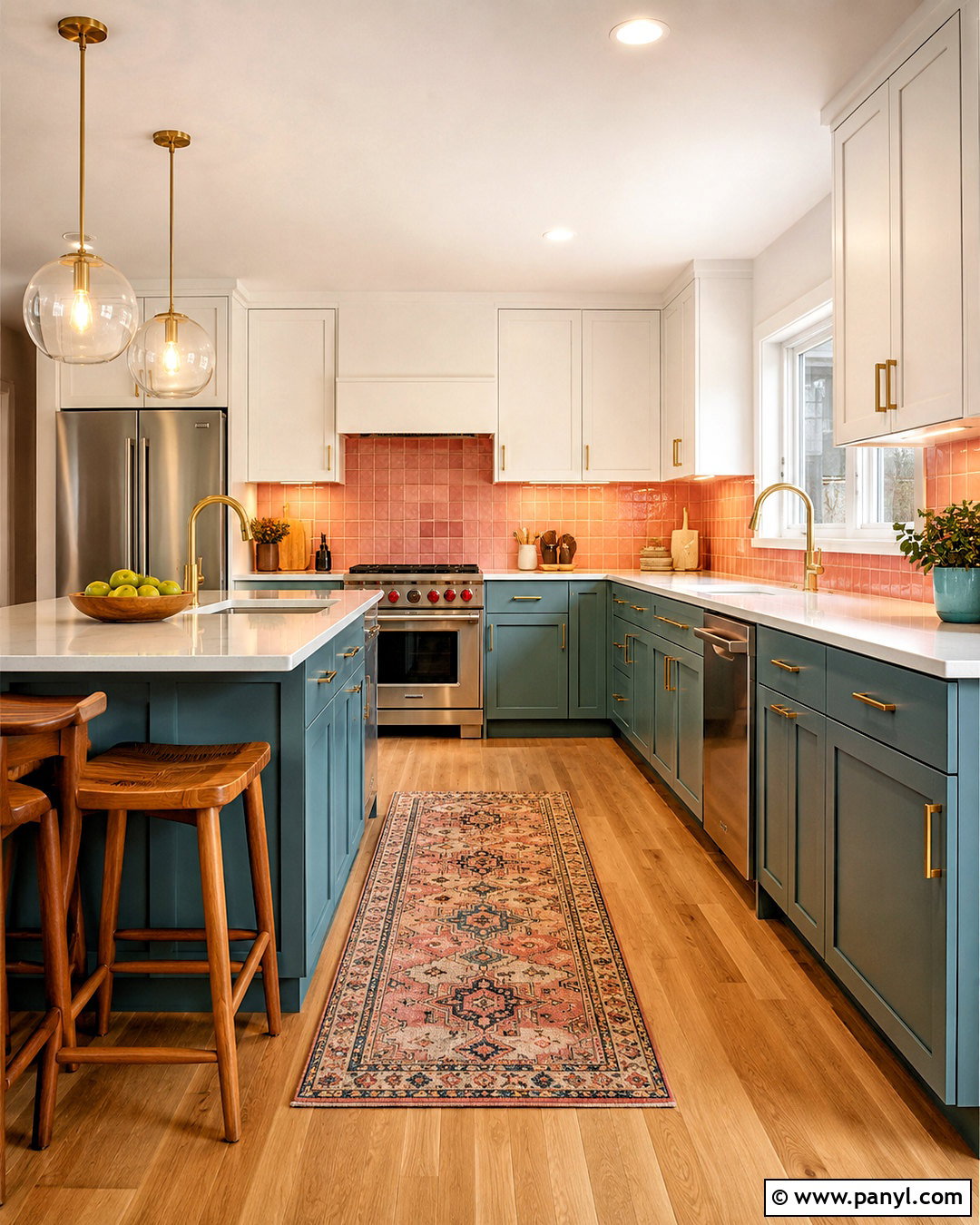 Peach And Muted Teal Color Combination - 20 color combination for home ideas
