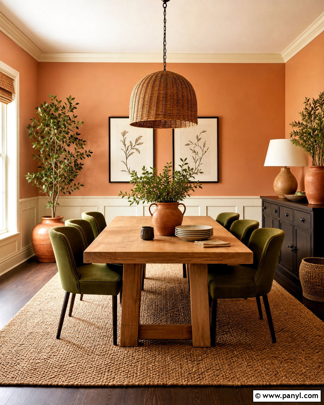 Peach And Olive Green Room - 20 room color combination ideas