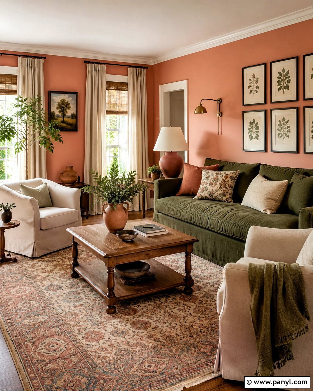 Peach And Olive Living Room - 20 living room color combinations ideas