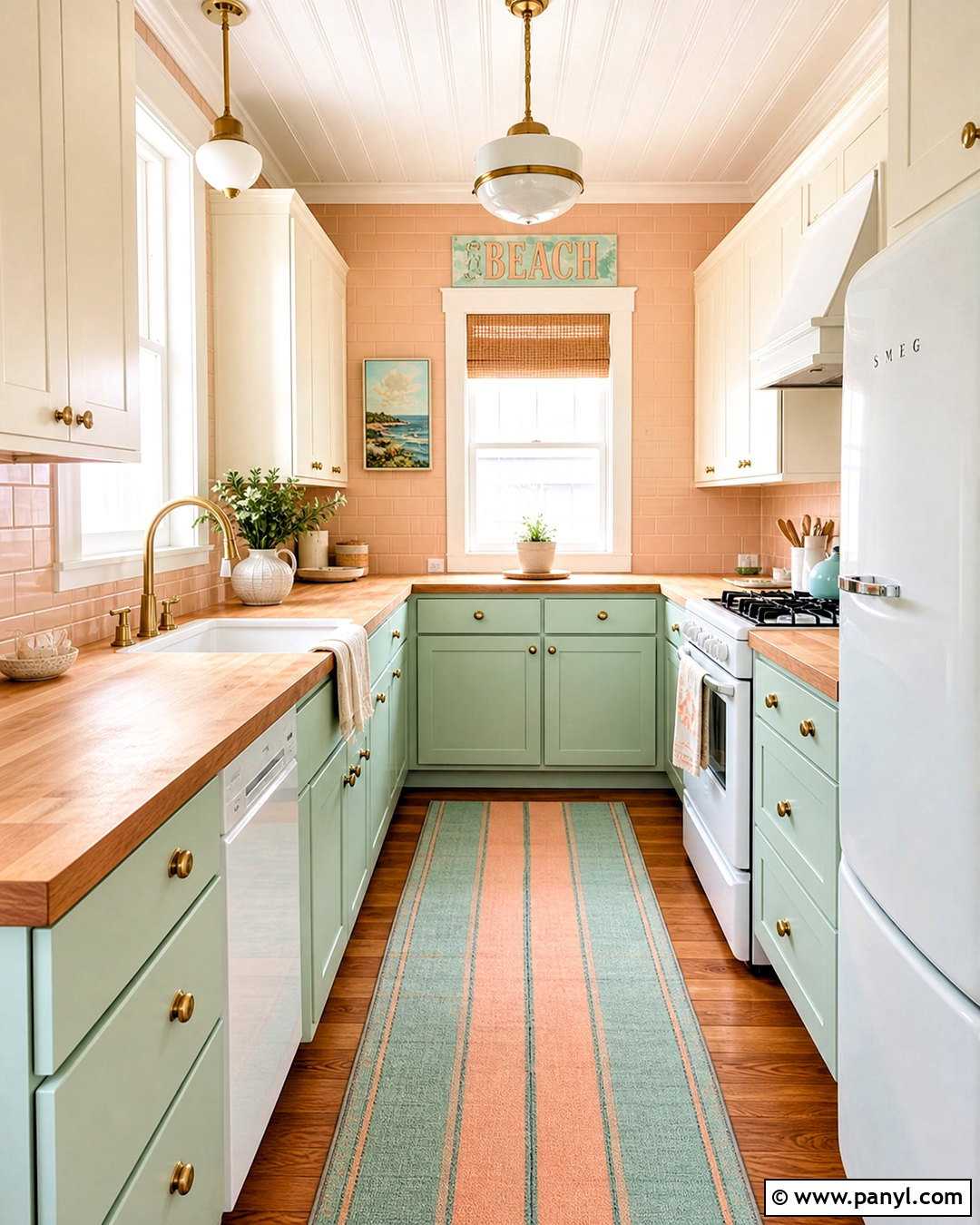 Peach And Pale Mint Beach House Palette - 20 beach house color palette ideas