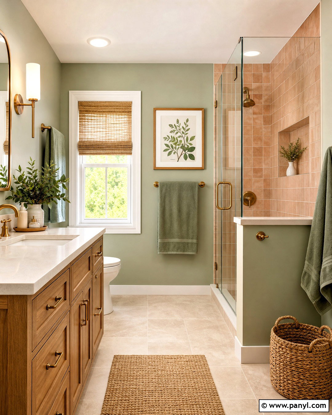 Peach And Sage Green Bathroom - 20 peach bathroom ideas