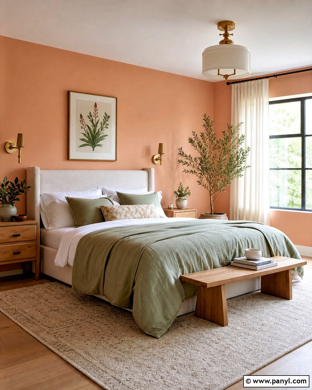 Peach And Sage Green Bedroom - 20 peach room ideas