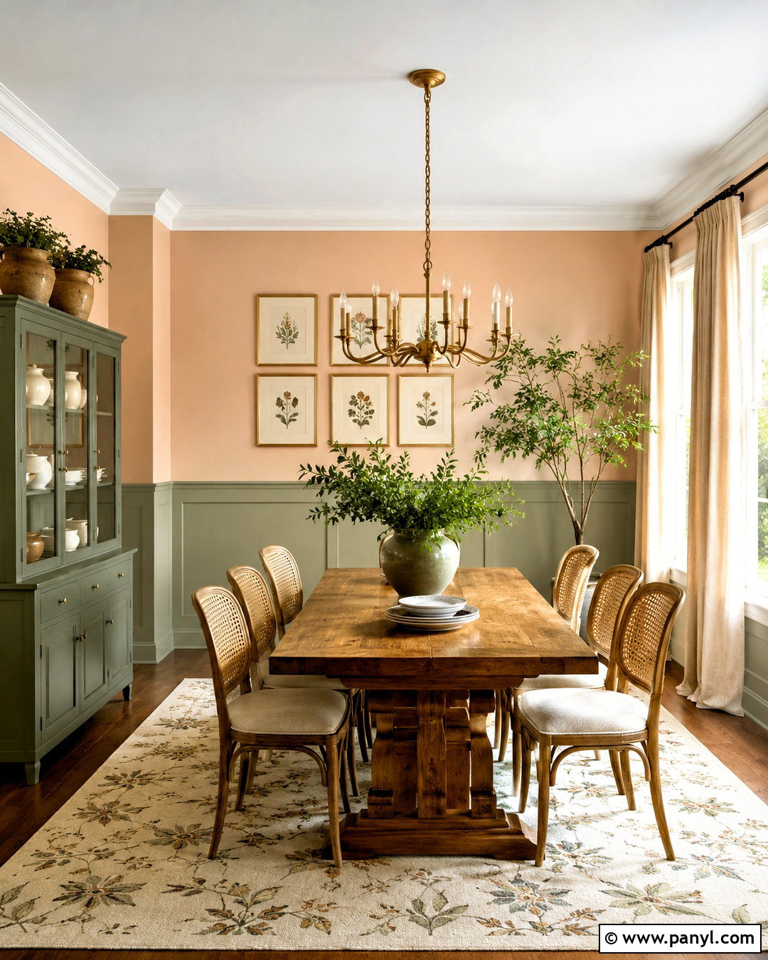 Peach And Sage Green Dining Room - 20 peach dining room ideas