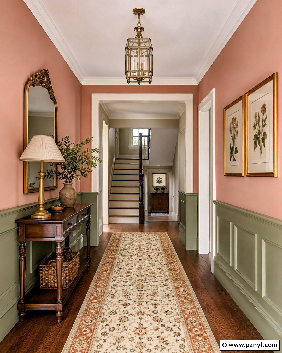 Peach And Sage Green Hallway - 20 peach hallway ideas