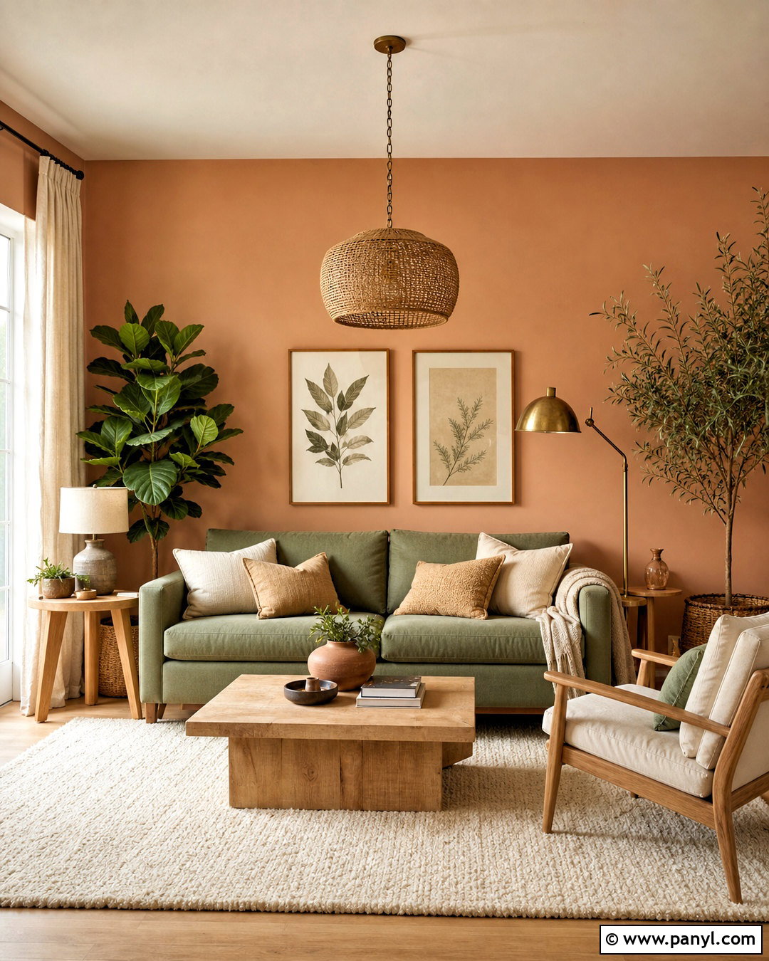 Peach And Sage Green Living Room - 20 peach interior design ideas