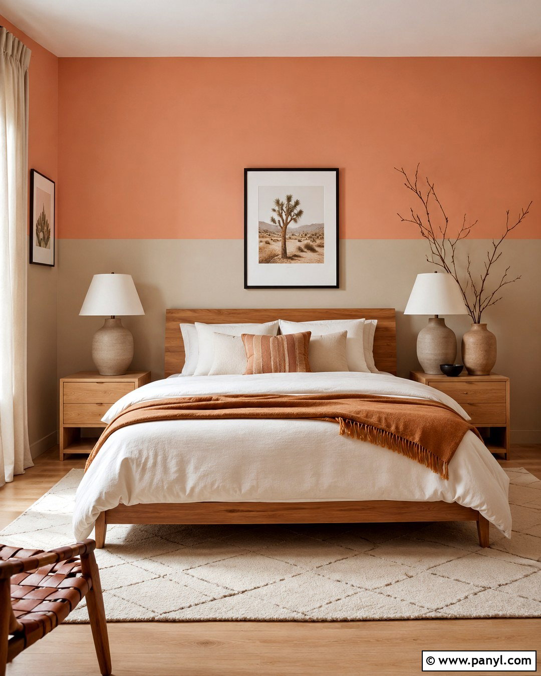 Peach And Sand Split Wall - 20 Split Wall Color Ideas