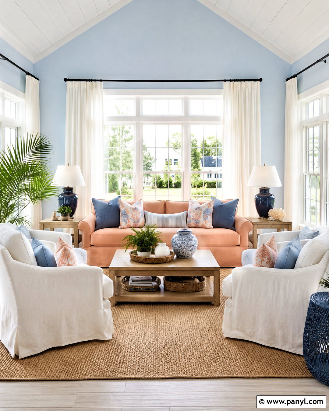 Peach And Sky Blue - 20 colors that go with peach ideas