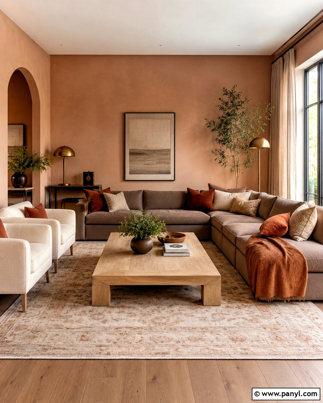 Peach And Taupe Living Room - 20 color combinations home living rooms