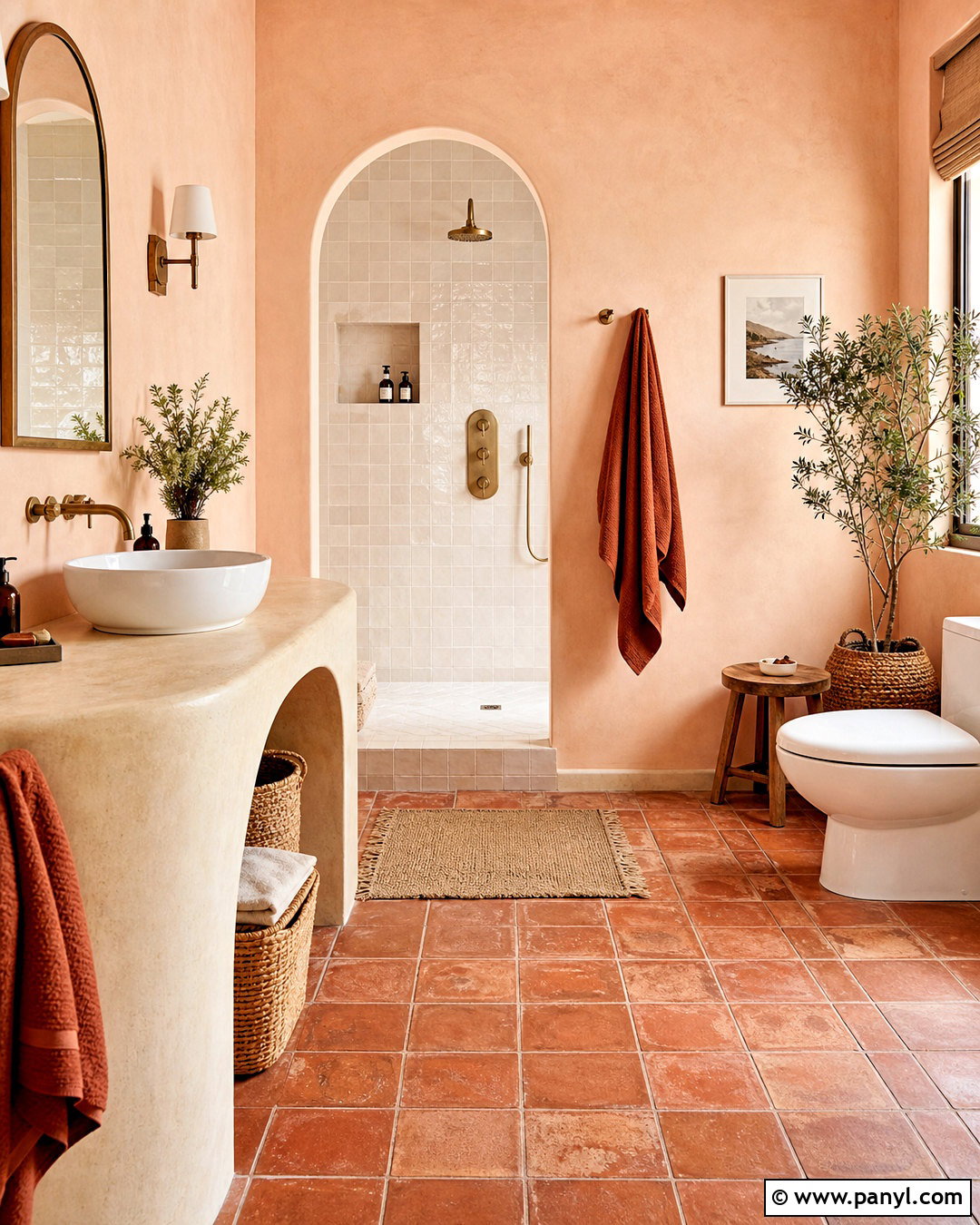 Peach And Terracotta Bathroom - 20 peach bathroom ideas