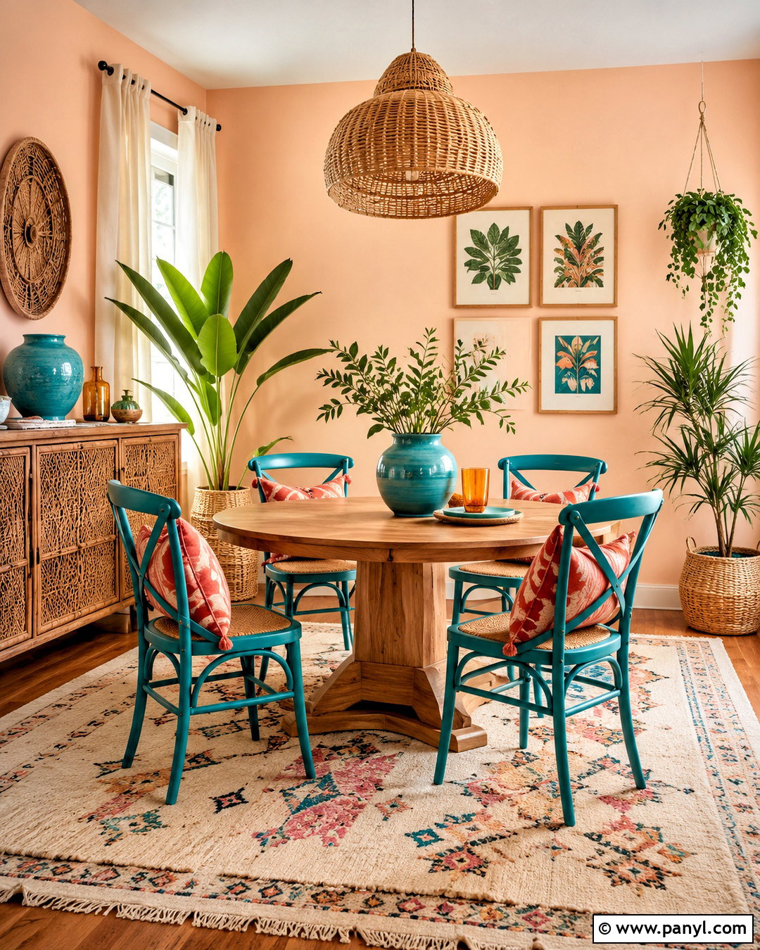 Peach And Turquoise Bohemian Color Scheme - 20 bohemian color scheme ideas