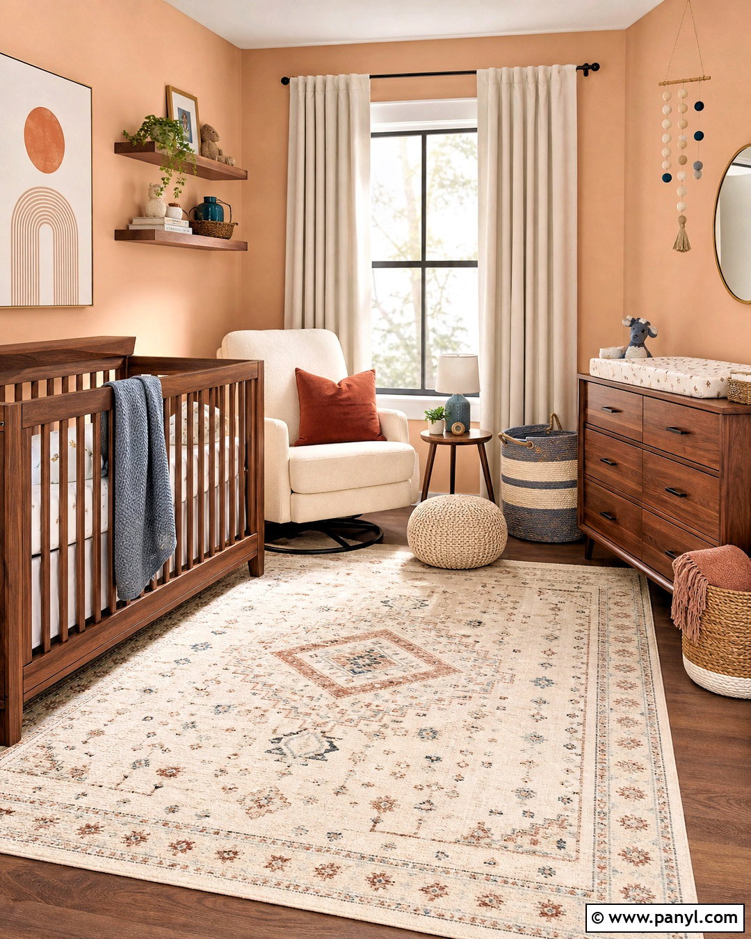Peach And Walnut Nursery - 20 room color design ideas
