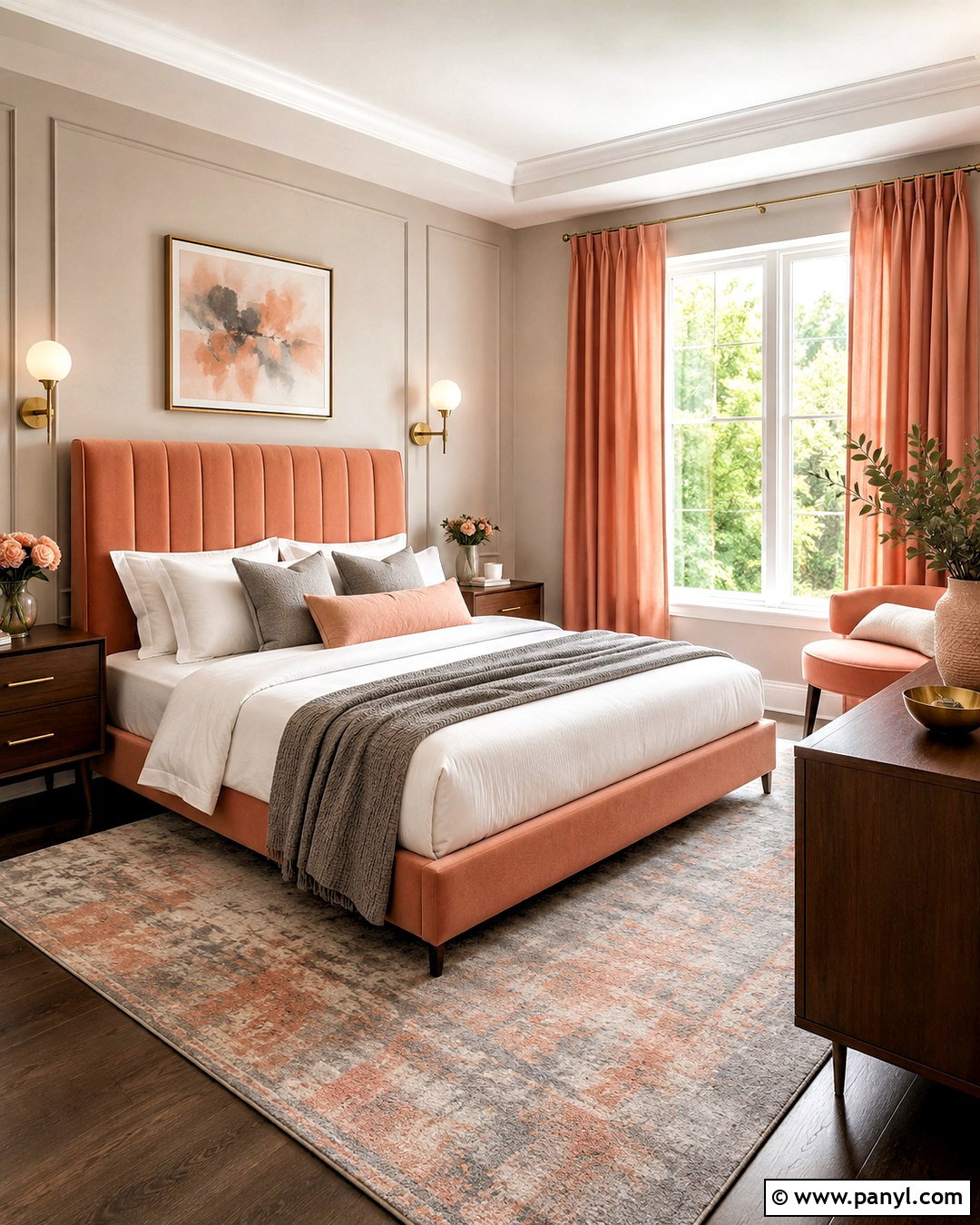 Peach And Warm Gray - 20 colors that go with peach ideas