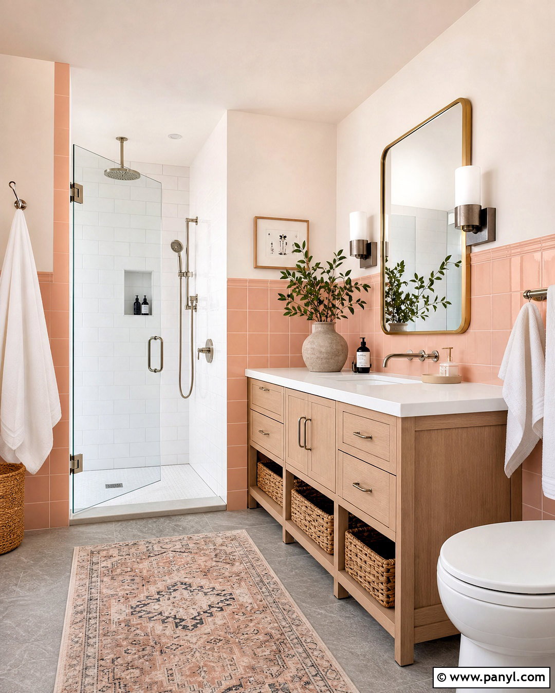 Peach And White Bathroom - 20 peach room ideas