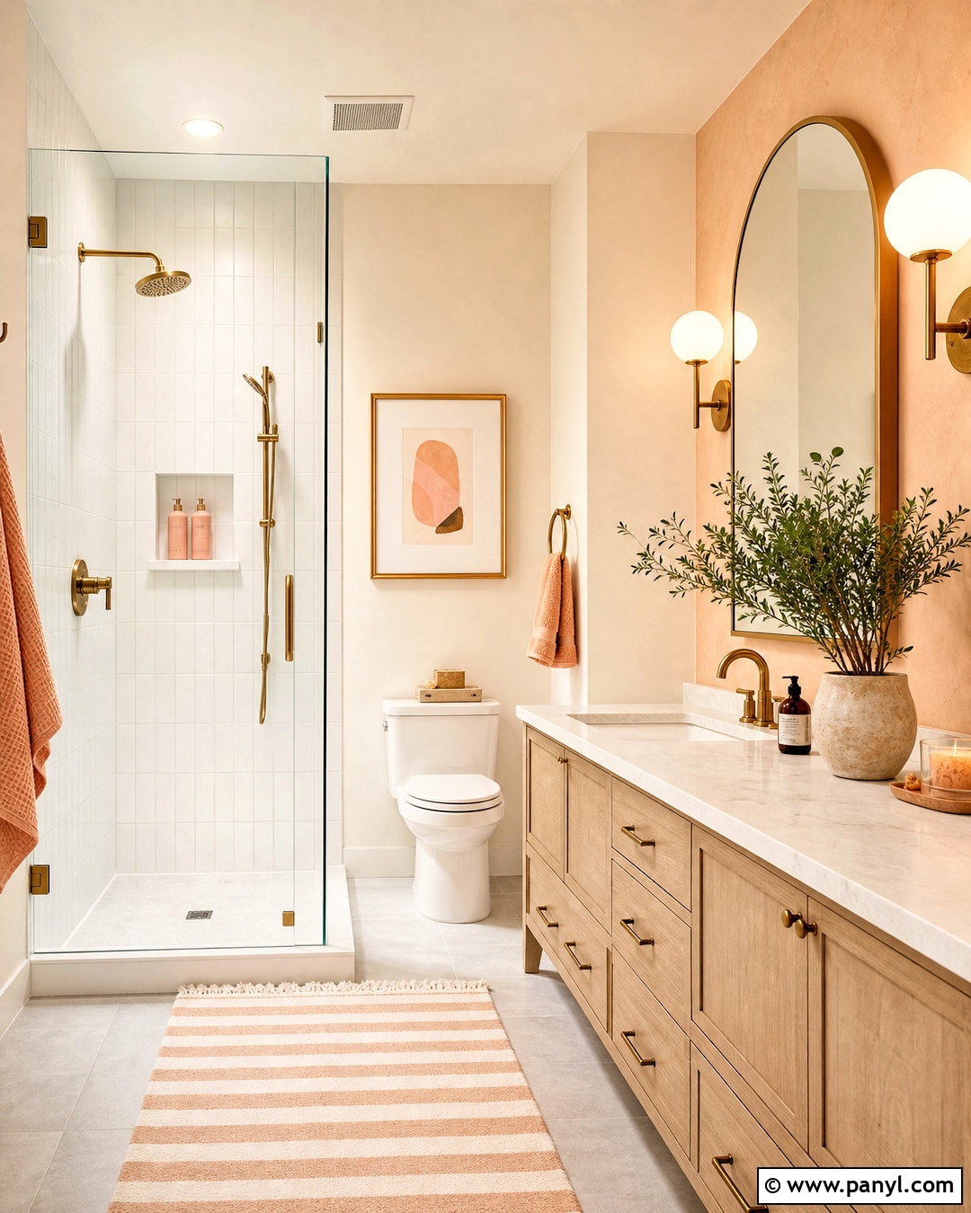 Peach And White Bathroom - 20 peach interior design ideas