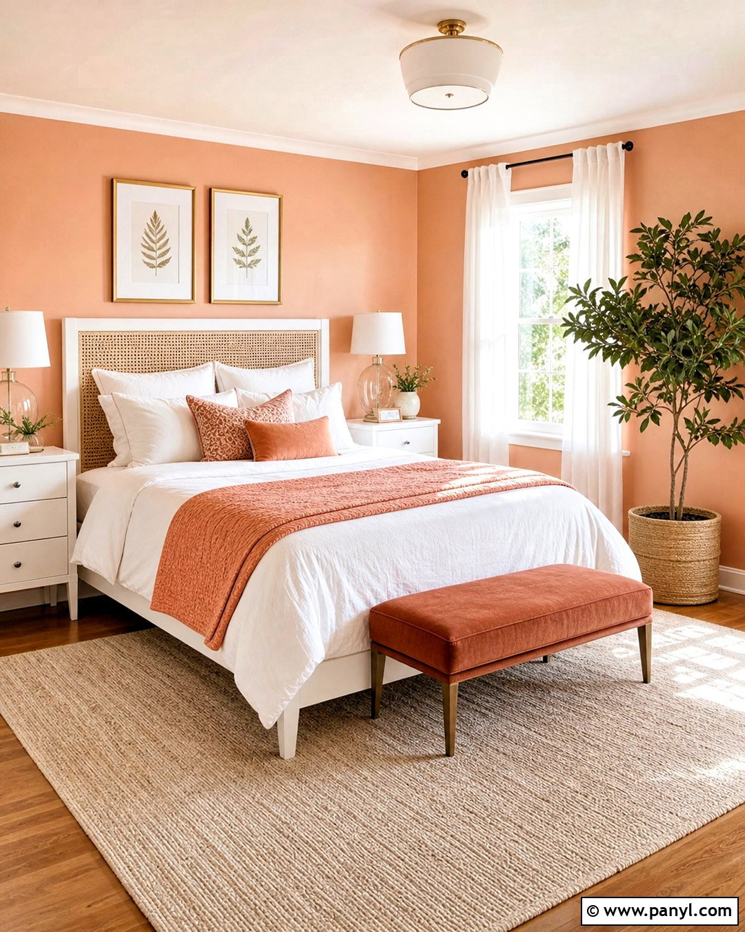 Peach And White Bedroom - 20 peach colored rooms