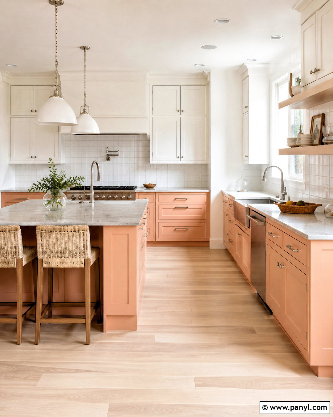 20 Peach Kitchen Cabinets for a Warm, On-Trend Makeover