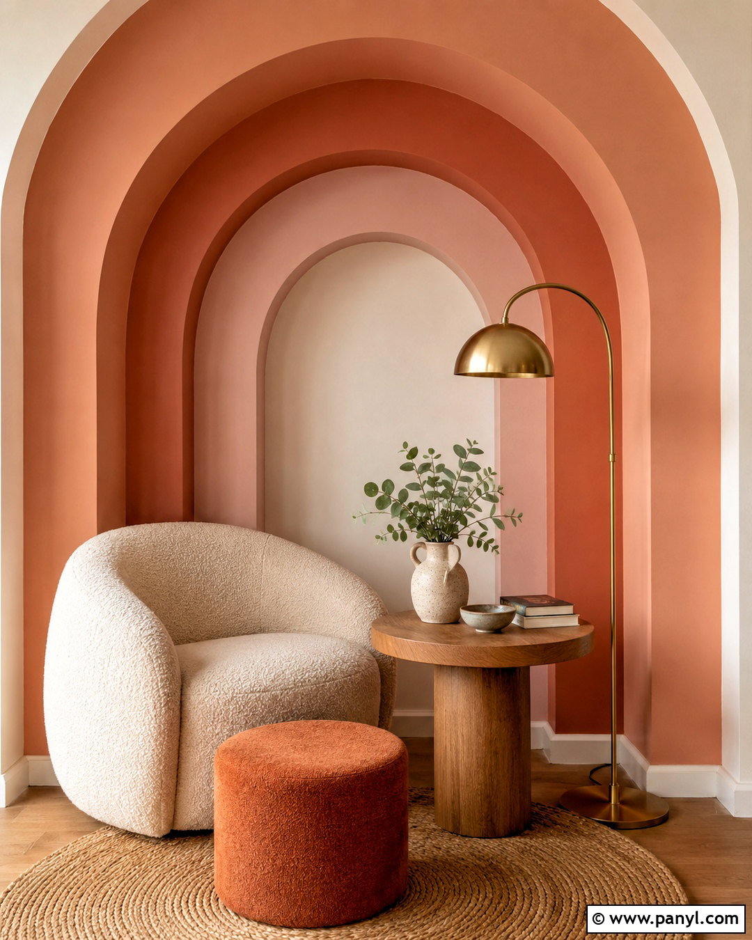 Peach Arch Wallpaper Reading Nook - 20 peachy aesthetic wallpaper ideas