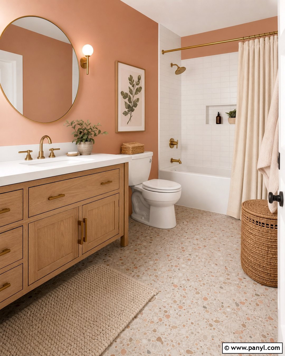 Peach Bathroom Walls - 50 paint ideas for walls