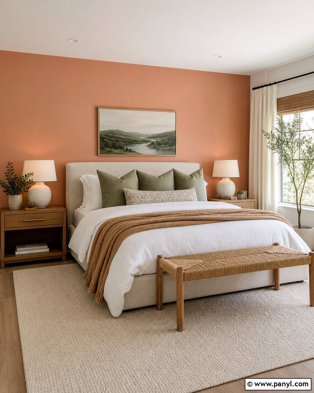 Peach Bedroom Accent Wall - 30 Peach Accent Wall Ideas