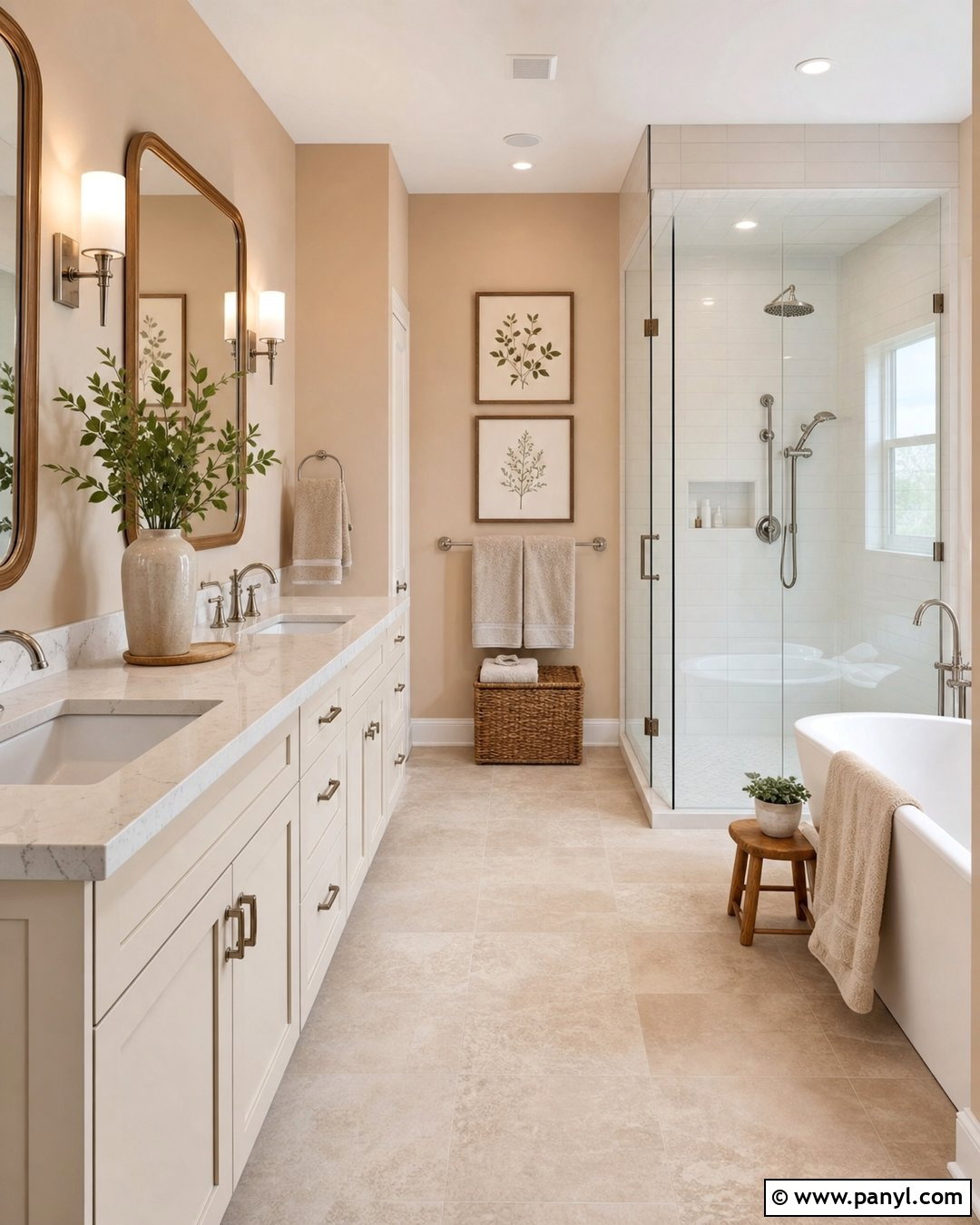 Peach Beige Master Bath Walls - 25 Master Bath Wall Color Ideas