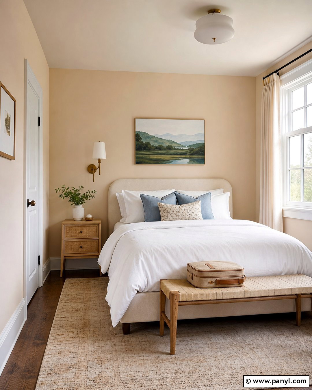 Peach Beige Wall Color For Small Guest Bedroom - 30 small room wall color ideas