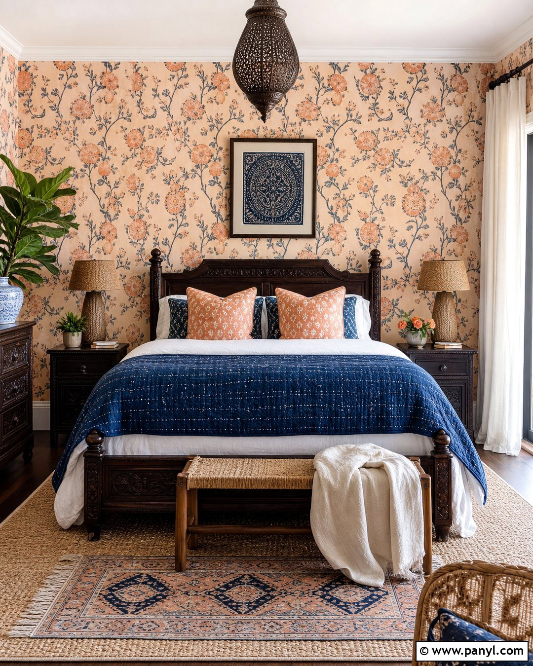 Peach Block Print Wallpaper Bedroom - 35 Peach Color Wallpaper Aesthetic Ideas