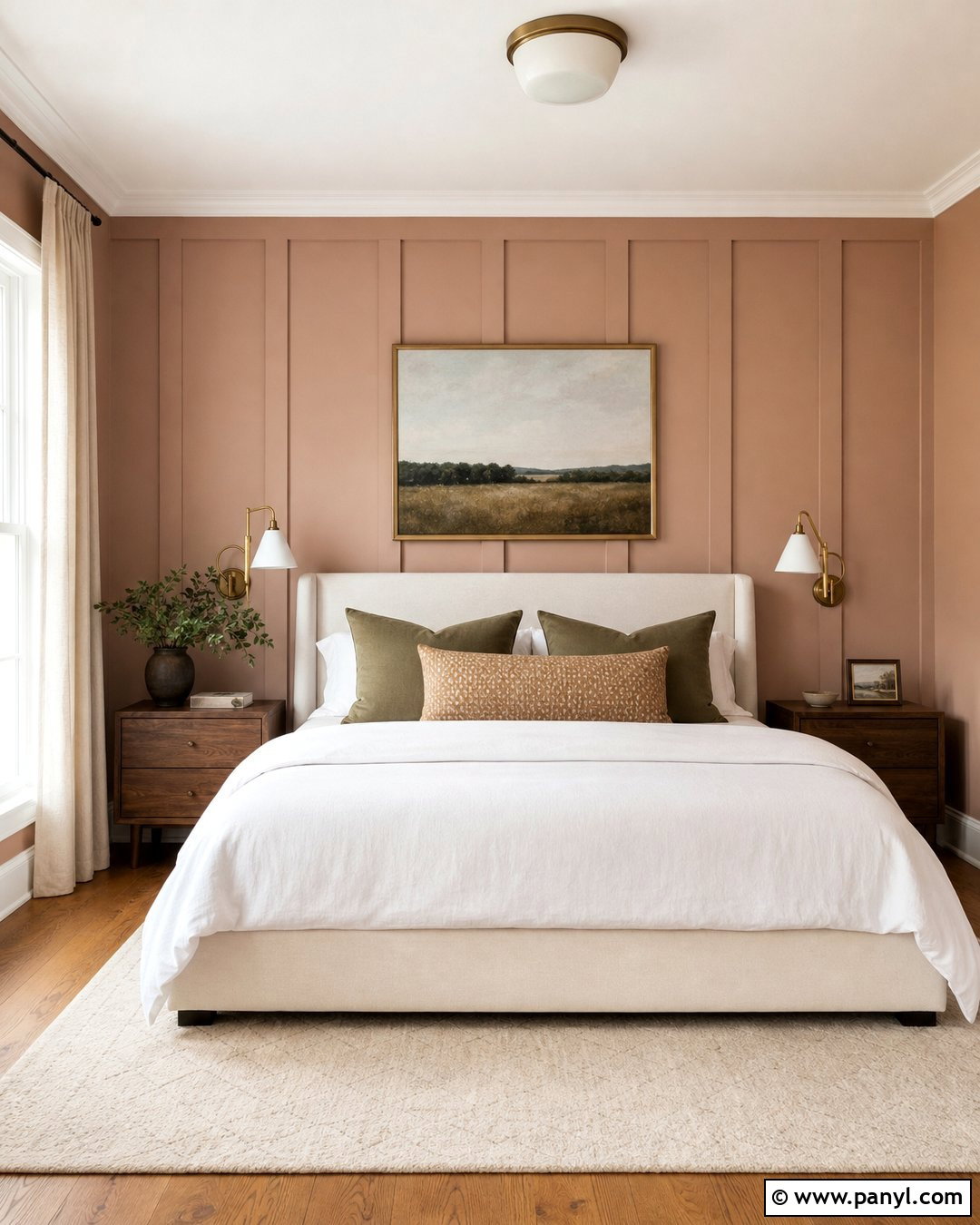 Peach Board And Batten Accent Wall - 30 Peach Accent Wall Ideas