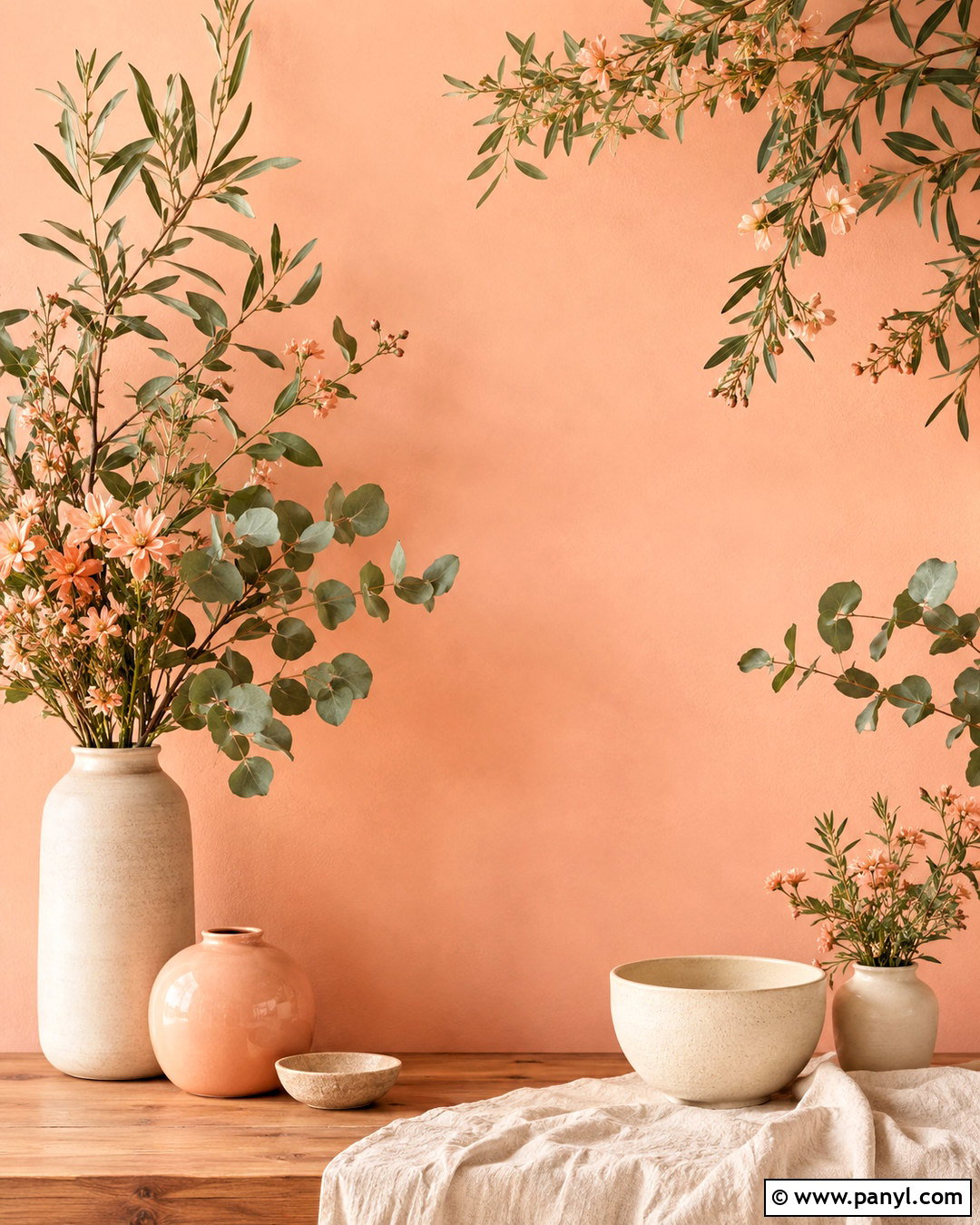 Peach Botanical Background - 20 peachy background ideas
