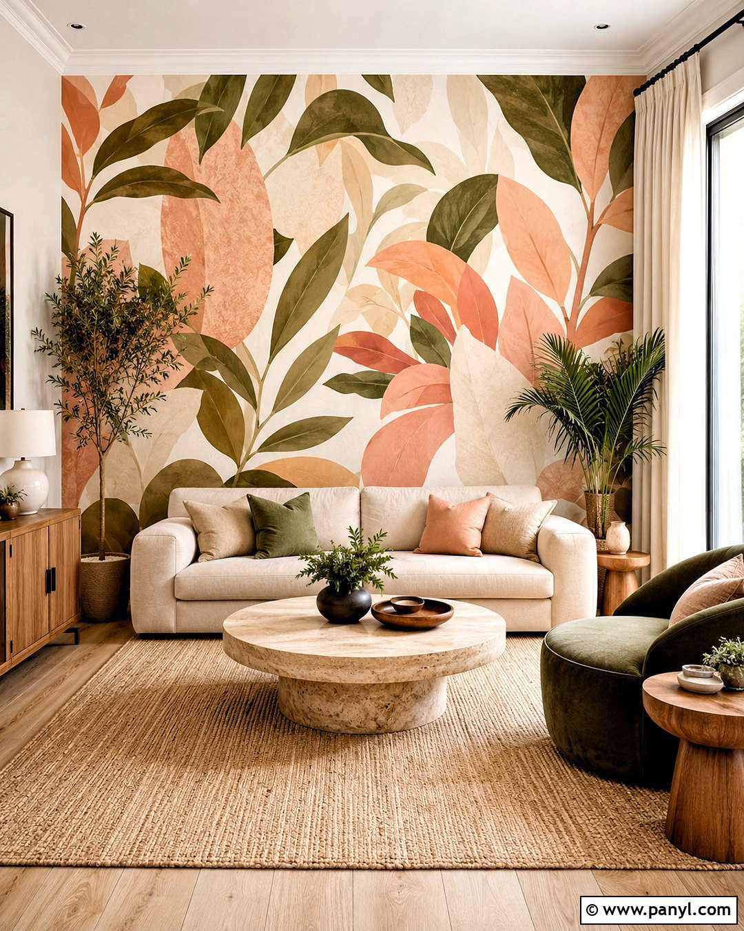 Peach Botanical Wallpaper Living Room - 20 peachy aesthetic wallpaper ideas