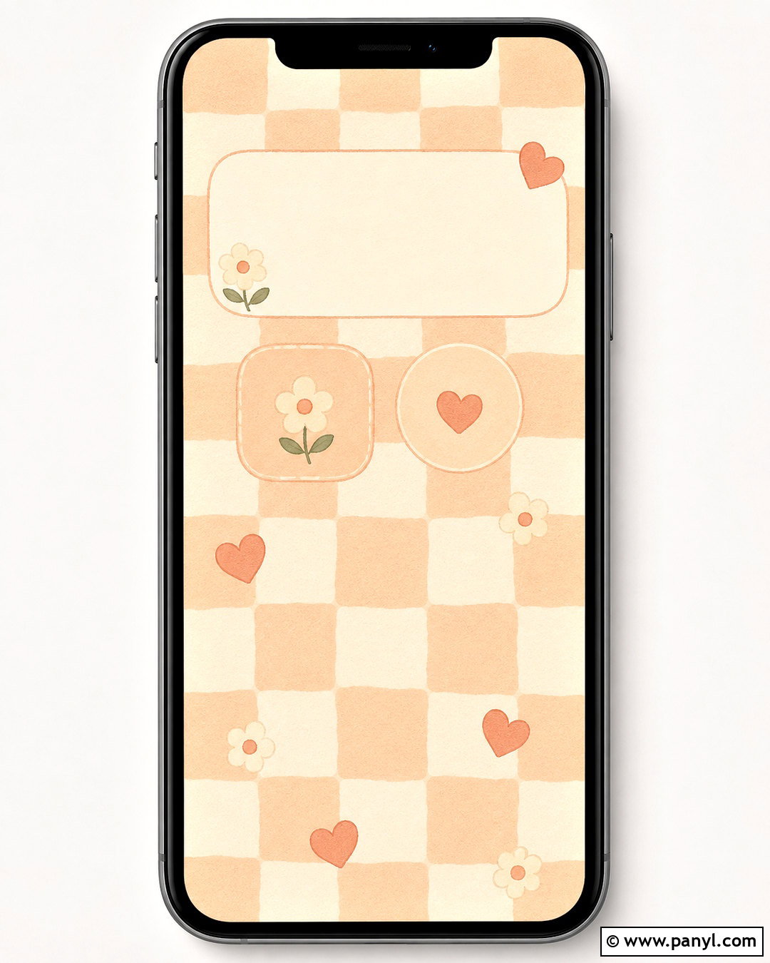 Peach Checkerboard Lockscreen - 20 peach lockscreen ideas