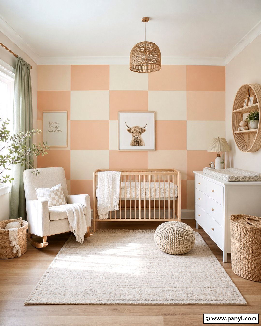Peach Checkered Wall Paint - 30 checkered wall paint ideas