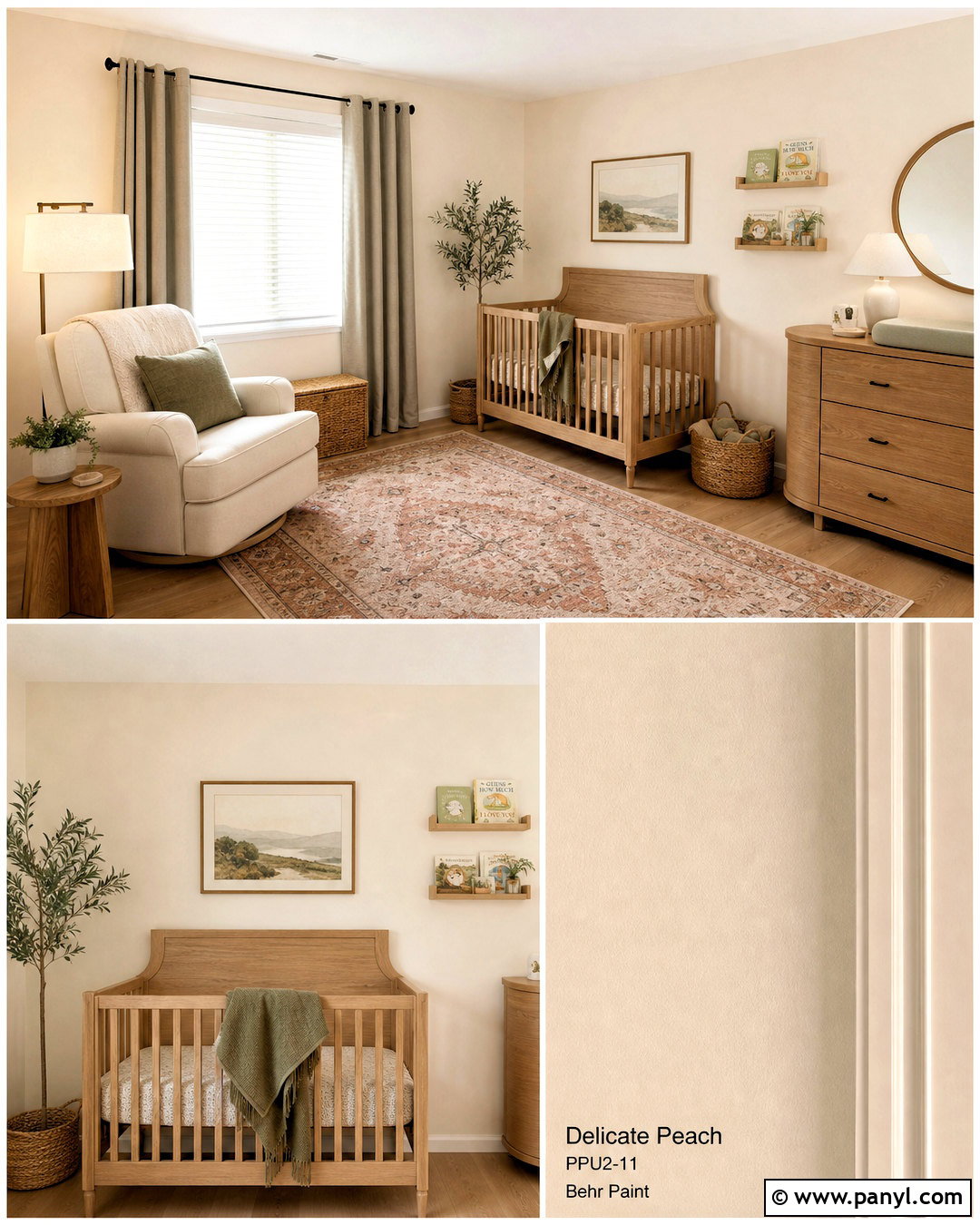 Peach Cream Nursery Walls - 20 creamy wall color ideas