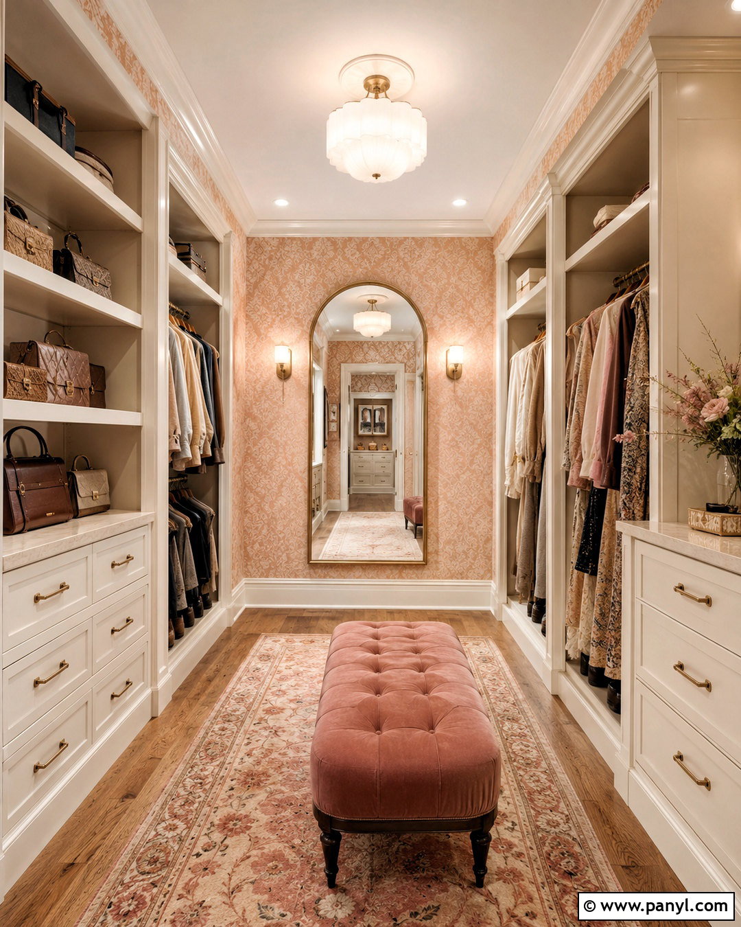 Peach Damask Wallpaper Dressing Room - 20 peach color wallpaper ideas