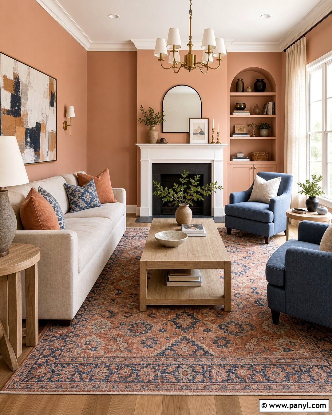 Peach Drawing Room Wall Colour - 30 drawing room wall colour ideas