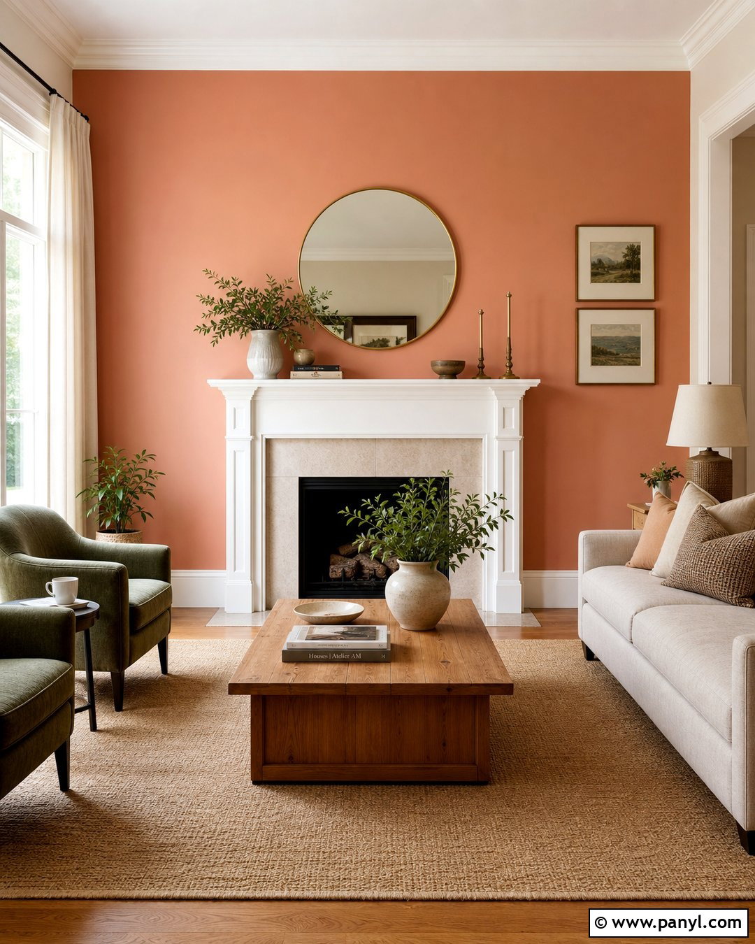Peach Fireplace Accent Wall - 30 Peach Accent Wall Ideas