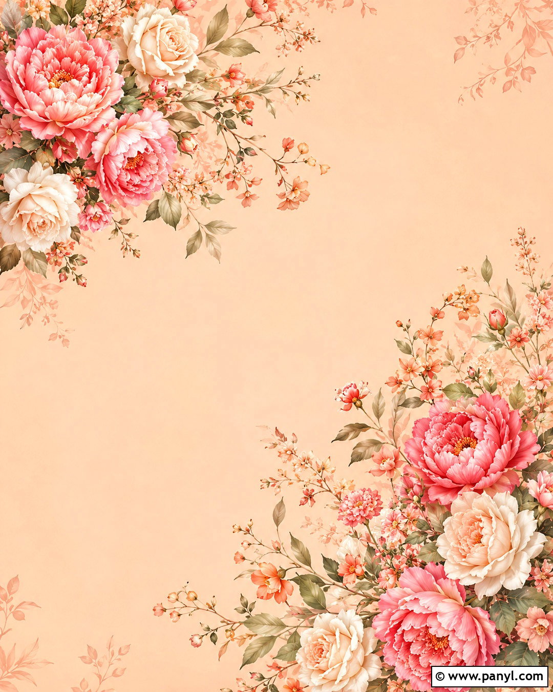 Peach Floral Background Wallpaper - 20 peach background wallpapers