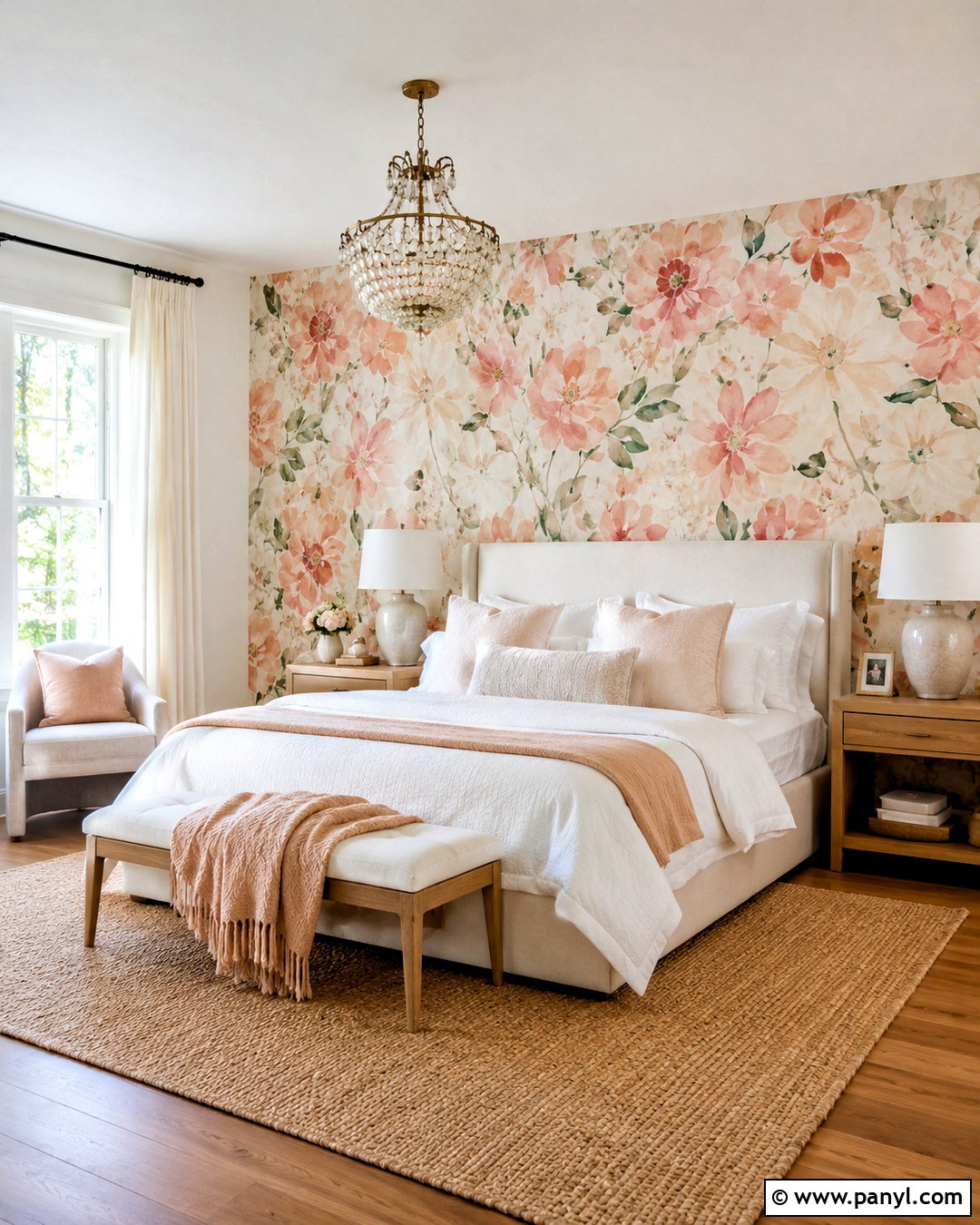 Peach Floral Wallpaper Bedroom - 20 cute peach wallpaper ideas