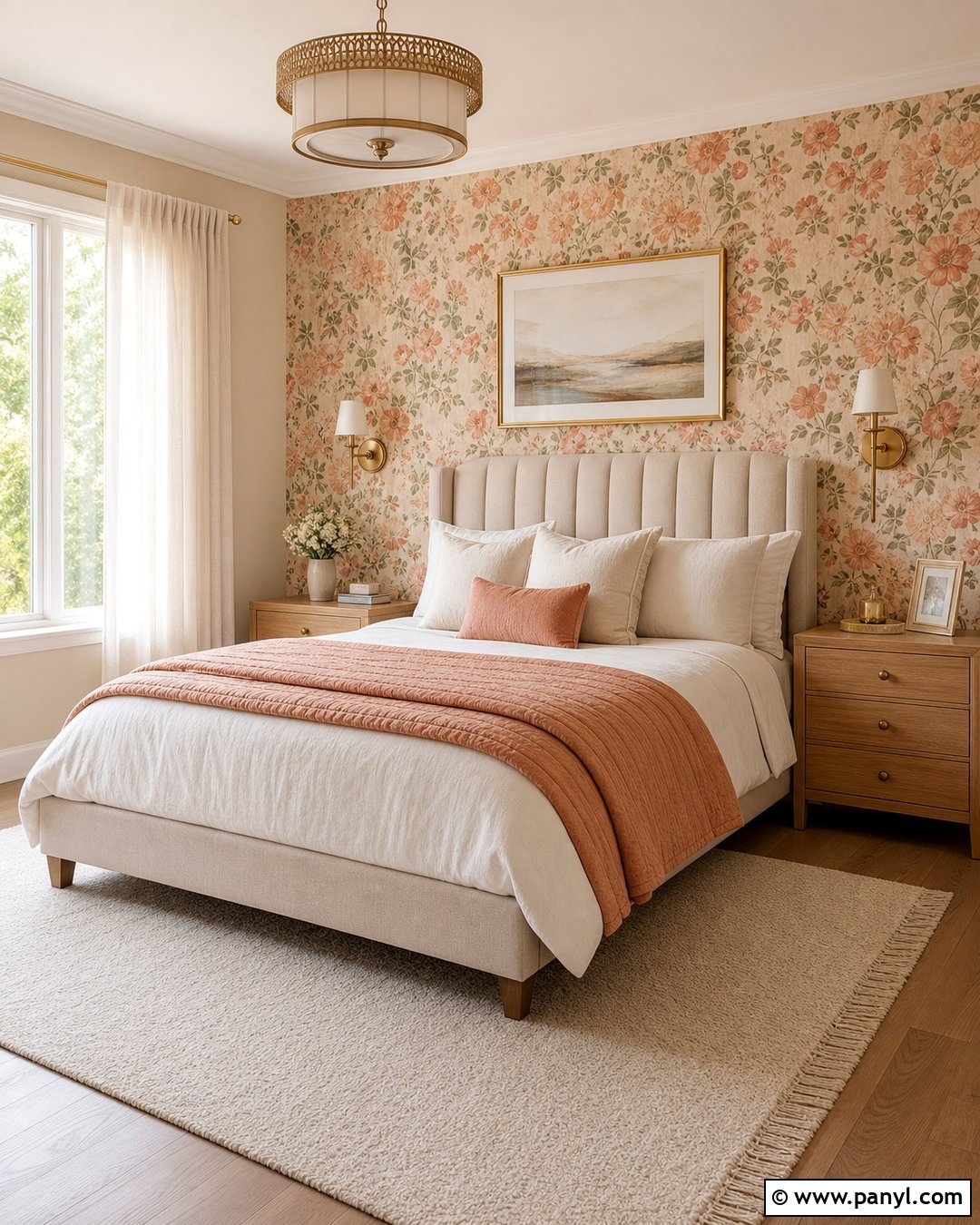 Peach Floral Wallpaper Bedroom - 35 Peach Color Wallpaper Aesthetic Ideas