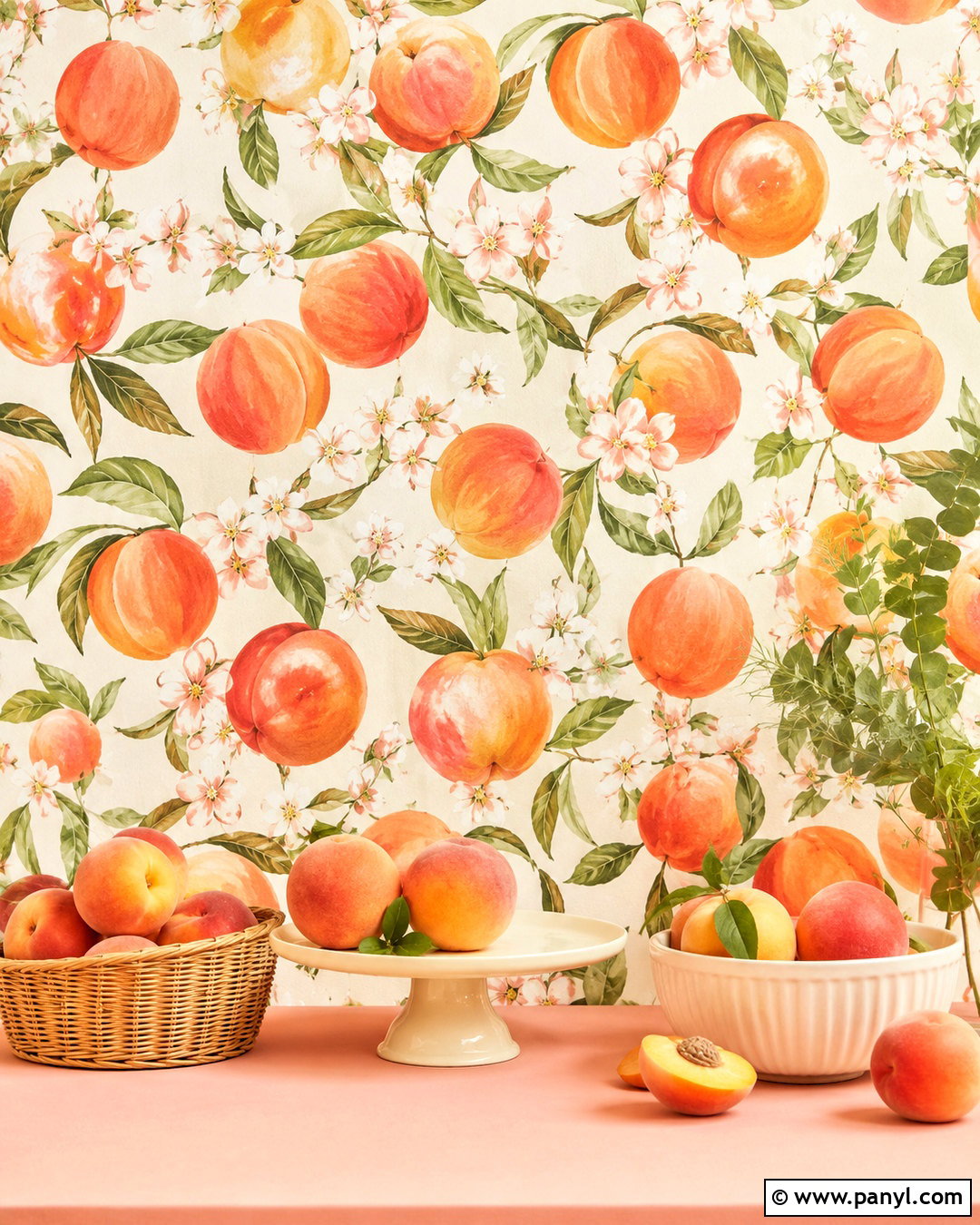 Peach Fruit Pattern Background - 20 peachy background ideas