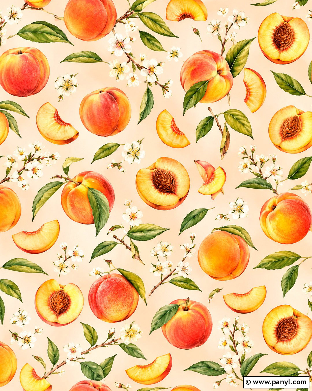 Peach Fruit Pattern Wallpaper - 20 peach background wallpapers