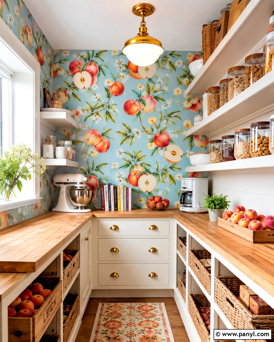 Peach Fruit Wallpaper Pantry - 20 cute peach wallpaper ideas