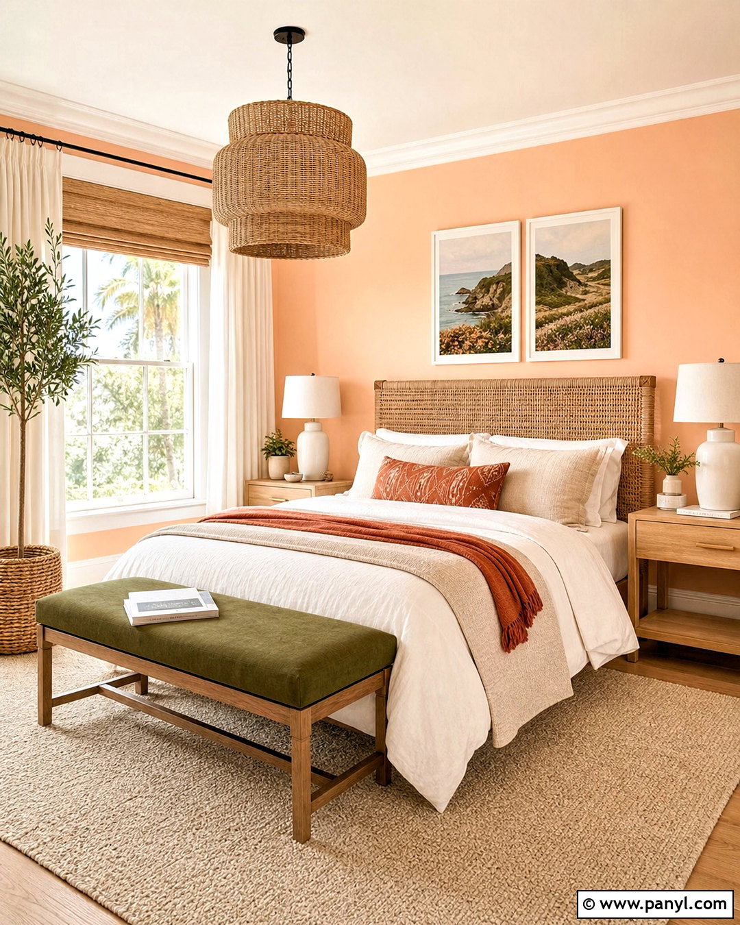 Peach Fuzz SW 6344 Paint Color - 20 peach paint colors