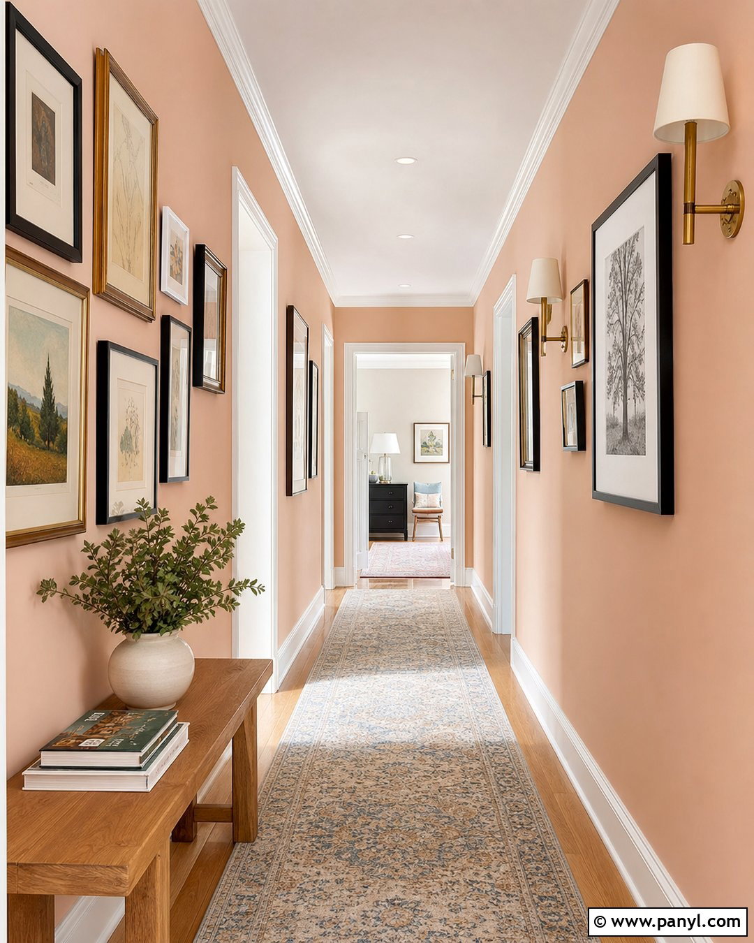 Peach Gallery Hallway Walls - 25 Peachy Wall Color Ideas