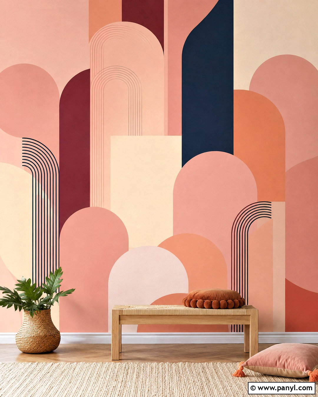 Peach Geometric Background Wallpaper - 20 peach background wallpapers