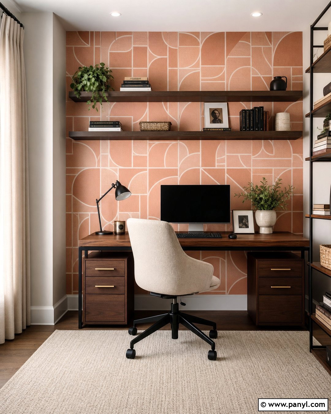 Peach Geometric Wallpaper Office - 35 Peach Color Wallpaper Aesthetic Ideas