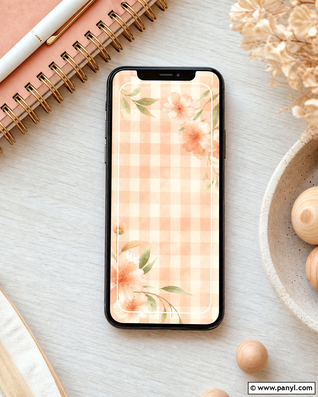 Peach Gingham Background - 20 gingham background aesthetic ideas