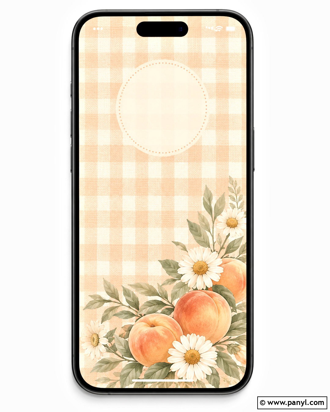 Peach Gingham Lockscreen - 20 peach lockscreen ideas
