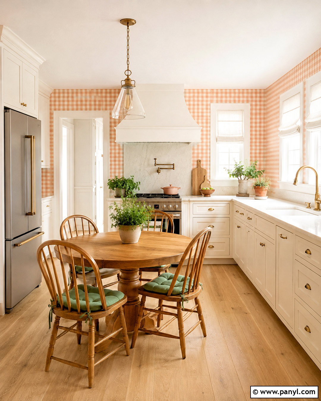Peach Gingham Wallpaper Kitchen - 20 peachy aesthetic wallpaper ideas