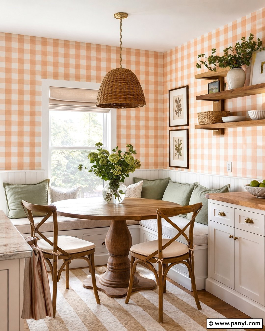 Peach Gingham Wallpaper Kitchen - 35 Peach Color Wallpaper Aesthetic Ideas